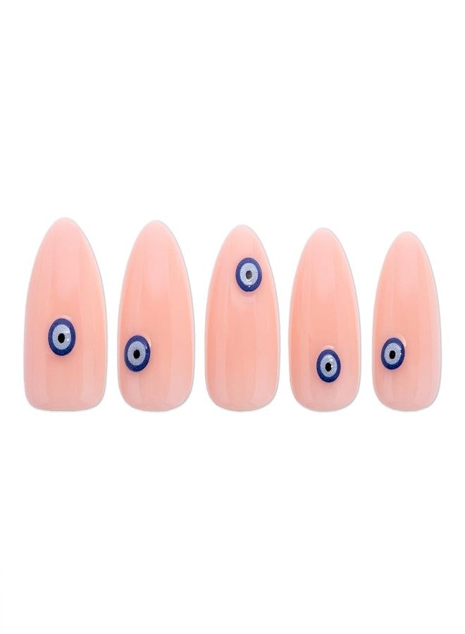 PaintLab Press-On Nails Manicure Kit, Mykonos Luxe, 30-Piece Set, Long-Lasting Fake Nails with Glue, File, Prep Pad & Cuticle Stick - Image 3
